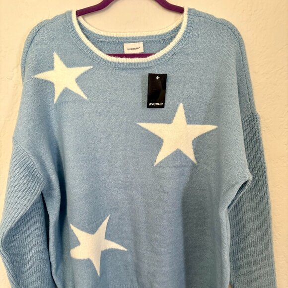 Avenue 18/20 light blue star sweater - Picture 4 of 5